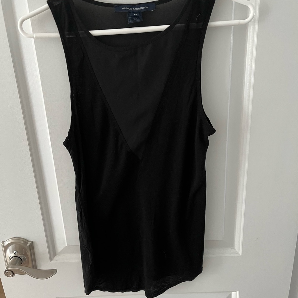 French Connection Deep V plunge tank top (XS)